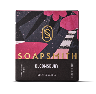 Illustrated Bloomsbury scented candle box