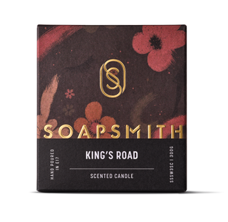 Illustrated King's Road scented candle box