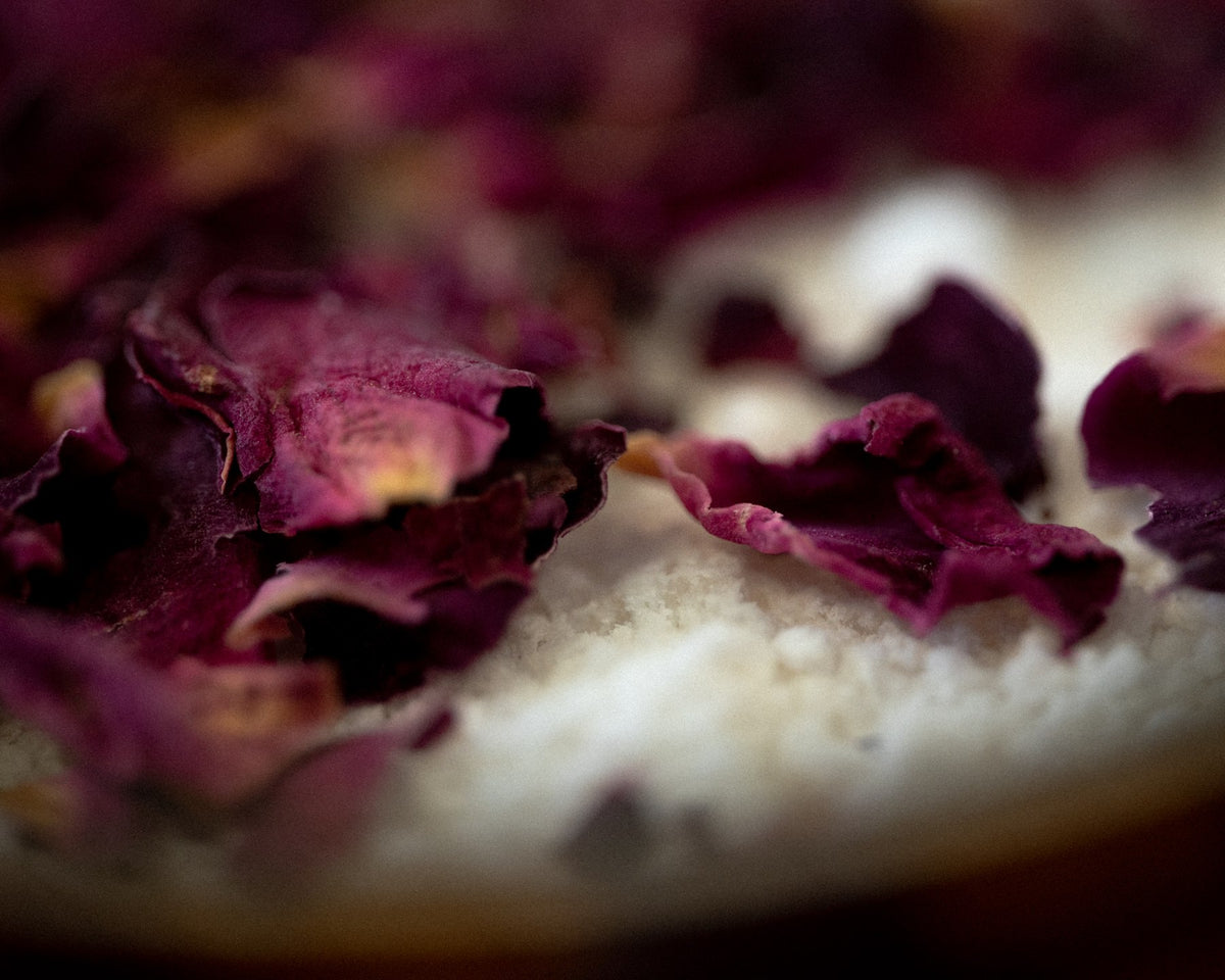 Rose petals in a Soapsmith bath soak